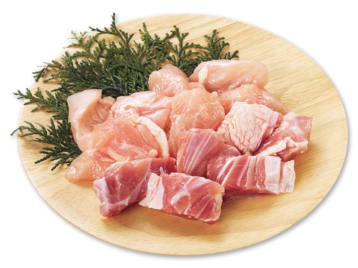 地鶏・北浦シャモひとくちカット（モモ＆ムネ）