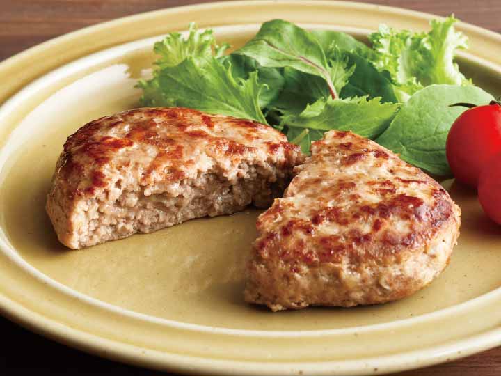 予約1／5週　冷凍のまま焼ける　国産合挽肉の生ハンバーグ（国産チーズミックス）
