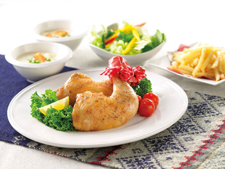 【3%OFF】まほろば 鶏モモ骨付き(生冷凍)2本_2