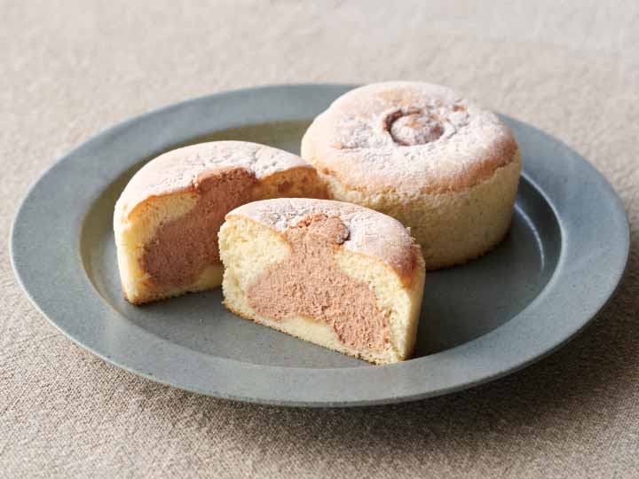 予約2／2週　有機チョコレートのクリームのふわふわカップシフォンケーキ