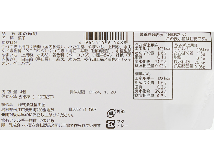 予約2/23週 桃の節句の和菓子セット(うさぎ雛・ひしようかん)_3