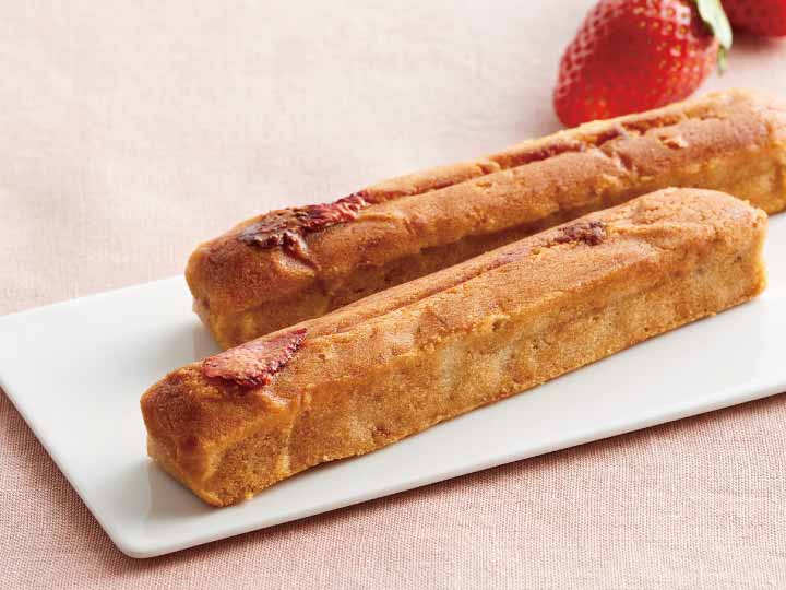 予約2／23週　国産米粉のスティックパウンドケーキ苺2本セット