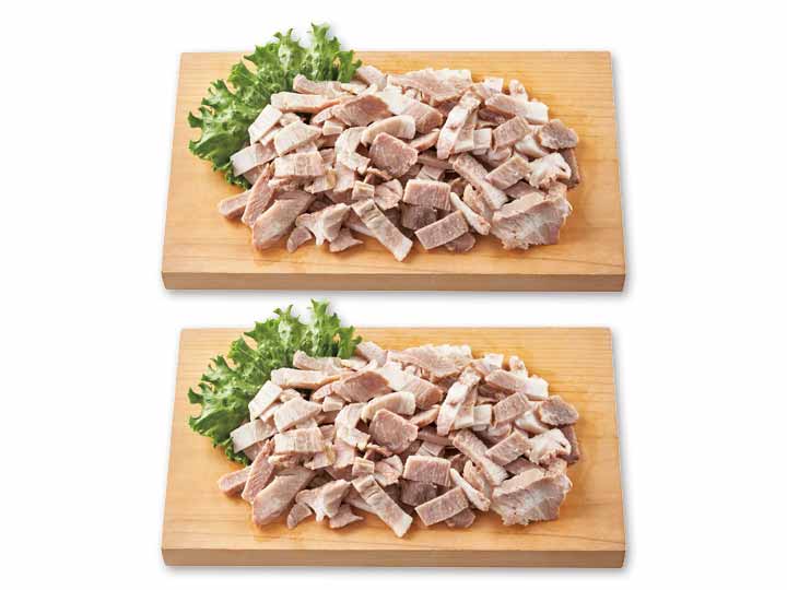 【賞味期限間近でお得】無えんせき　国産豚のパラパラベーコン（バラ凍結）×2