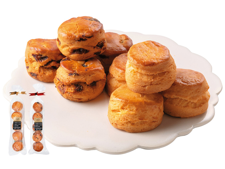 頒布会キャンセル分販売・北海道産小麦のプレミアムスコーン　プレーン＆レーズン