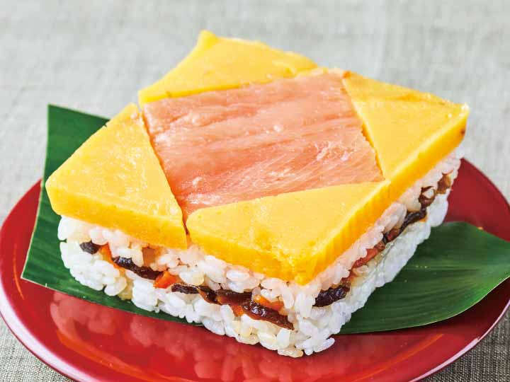新春を彩る　北海道産さくらます錦ちらし押し寿司