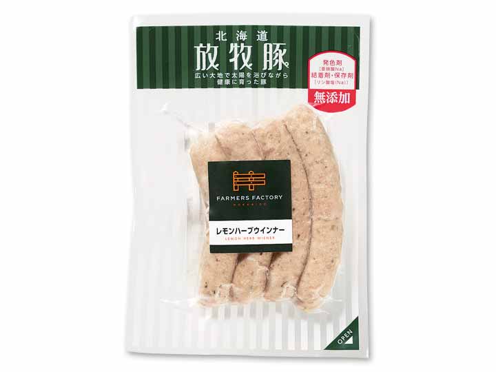 予約4／6週　北海道放牧豚　レモンハーブウインナー_2