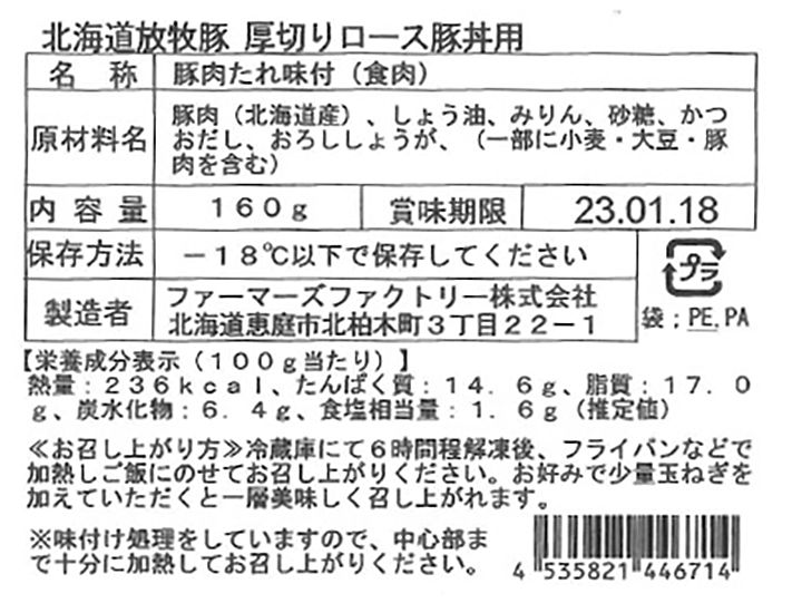 北海道放牧豚 厚切りロース豚丼用_3