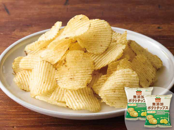 【お得3％ポイント】ザク切り純国産ポテトチップスうすしお味×2パック