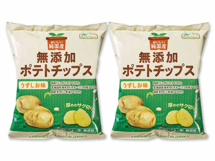 【お得3%ポイント】ザク切り純国産ポテトチップスうすしお味×2パック_2