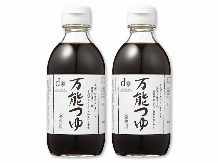【お得3％ポイント】麺や煮物に　まろやか万能つゆ（3倍希釈）×2