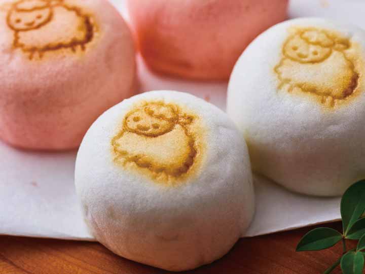 【予約】12/25〜配送 謹賀新年 干支の上用饅頭(羊)紅白_4