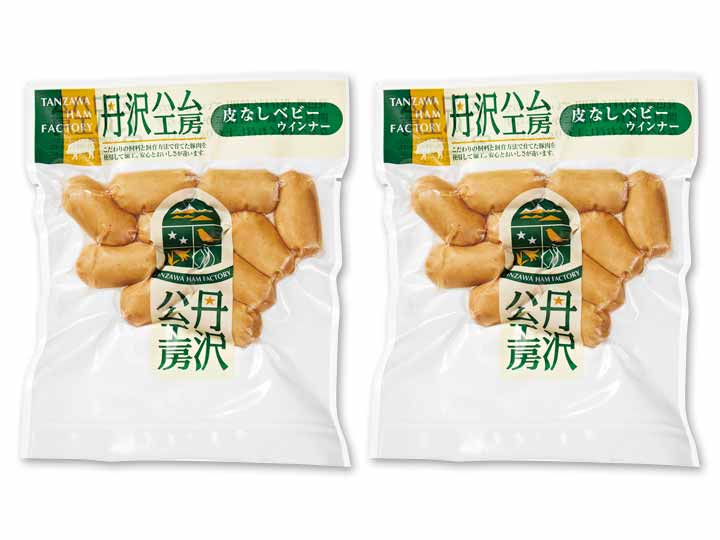 【お得】丹沢ハム　皮なしベビーウインナー100G×2_2