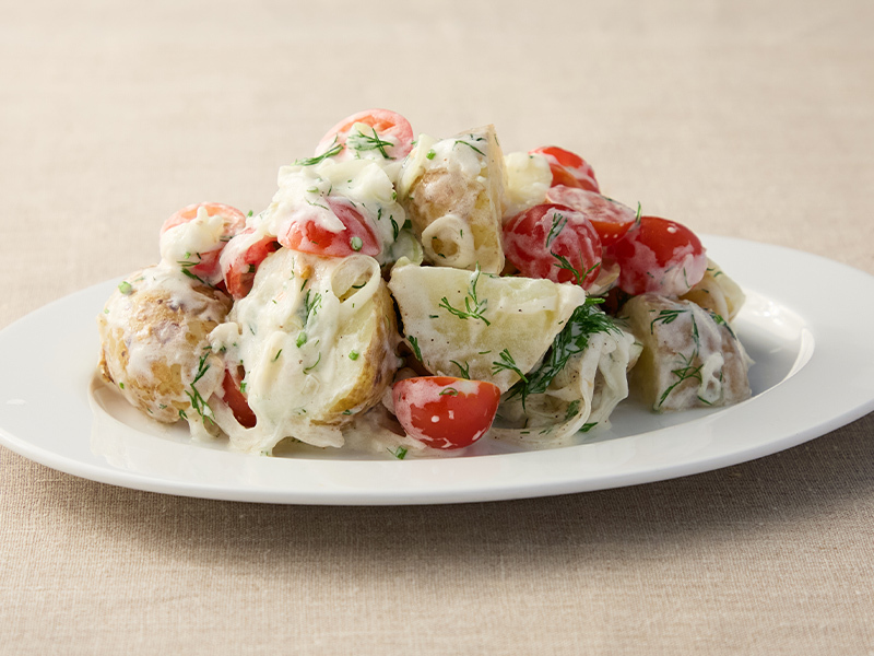 【ベジオタのひと皿】ディル香る！しっとり甘〜い新じゃがのヨーグルトサラダ写真