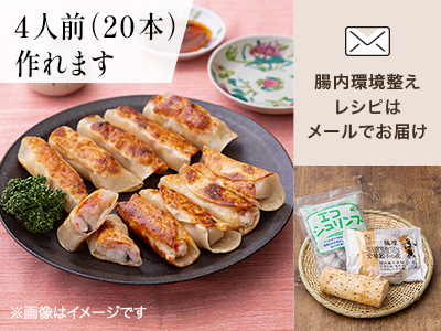腸おいしい　食材セット・エビと長芋の棒餃子写真