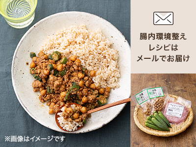 腸おいしい　食材セット・麹キーマカレー写真