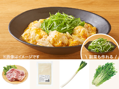 レシピ付き食材セット・甘酒で作る　鶏のふっくら親子煮＋副菜写真