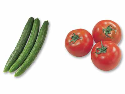 おしろいきゅうり＆トマトのセット写真