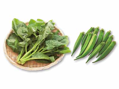 納豆と一緒にどうぞ　つるっとおいしい　つるむらさき＆おくらのセット写真