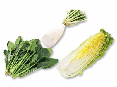 冬においしい旬の野菜セット(三浦大根&川越育ちのめちゃ甘ほうれんそう&甘み白菜)写真