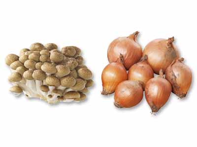 何かと使いやすい　小さな玉ねぎ＆ぶなしめじのセット写真