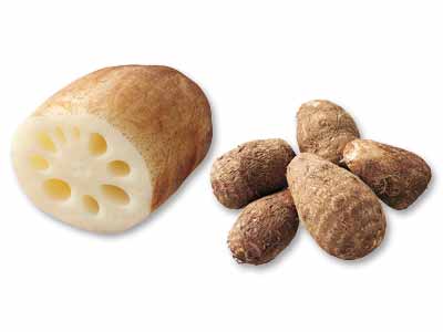 ほっくり美味しい　里芋＆れんこんのセット写真