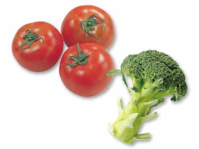 色どり鮮やか！　トマト＆ブロッコリーのセット写真