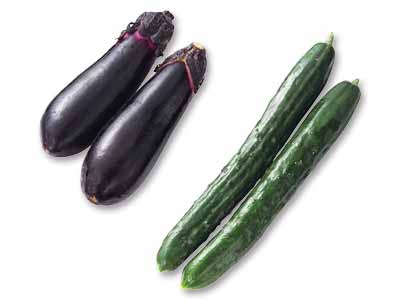 浅漬けでさっぱり　きゅうり＆なす写真