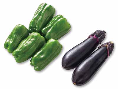 炒め物の万能野菜　ピーマン＆なすのセット写真