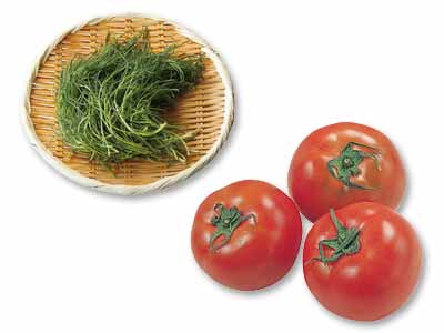 サラダでシャキ・ジュワ食感！おかひじき＆トマトのセット写真