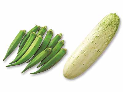 和え物にピッタリ　高山きゅうり＆オクラのセット写真