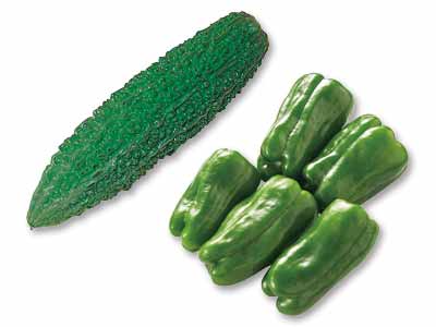 肉詰めでどうぞ　ゴーヤ＆ピーマンのセット写真