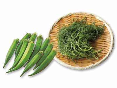 肉巻でどうぞ！おかひじき＆オクラのセット写真