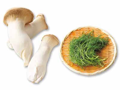 中華風和え物に◎　おかひじき＆エリンギのセット写真