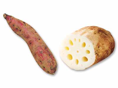 秋の定番 紅あずま&加賀れんこんのセット写真