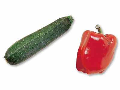 グリルで旨み最大限に　ズッキーニ＆パプリカのセット写真