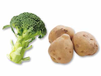 食べ応え◎　じゃがいも＆ブロッコリーのセット写真