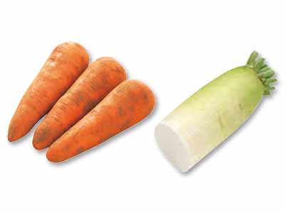 優しい甘みでほっこり　人参＆大根1／2のセット写真