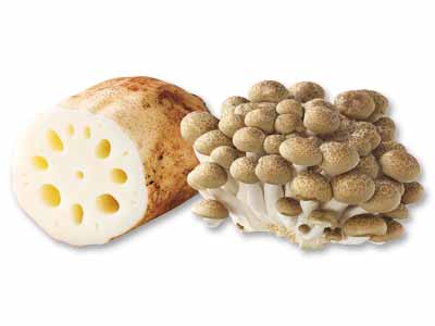 食感と香りでおいしさ広がる　加賀れんこん＆ぶなしめじのセット写真