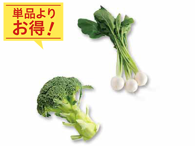春のみずみずしさを味わう　春のサラダかぶ＆ブロッコリーのセット写真