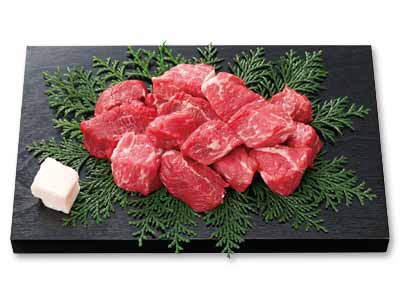 短角牛モモサイコロステーキ用写真
