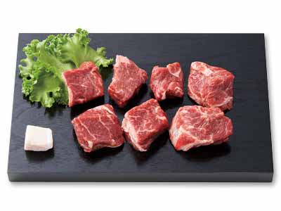 冷凍短角牛ミスジサイコロステーキ用写真