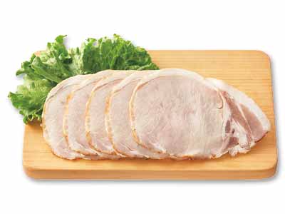 徳島の阿波美豚　ロースハムスライス写真