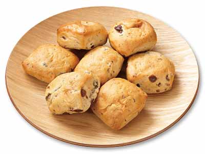 サラのふぞろいプチパン（レーズン）写真