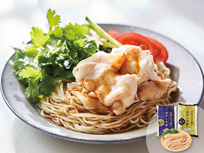 冷やし中華食べ比べセット＋うまみこい鶏ムネスライス写真