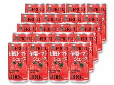 箱売・有機トマトジュース・無塩（20缶）写真