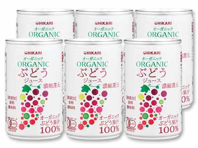 オーガニックぶどうジュース（6缶）写真