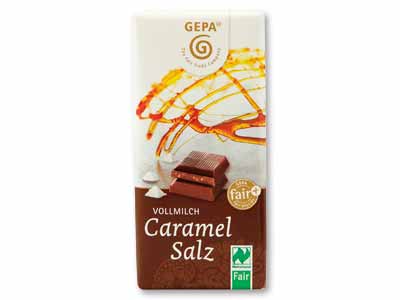 ビオ　塩キャラメルミルクチョコレート写真