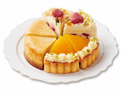 クリスマス3種のアソートケーキ写真