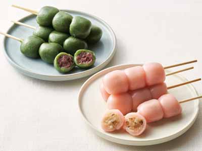 春のさくら＆よもぎ団子セット写真