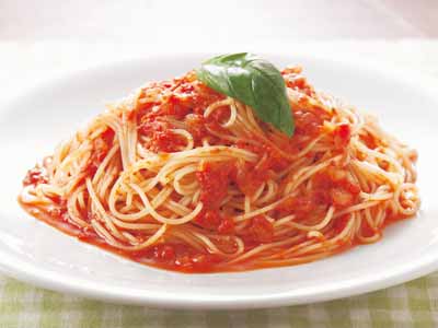 トマトの冷製パスタソース写真